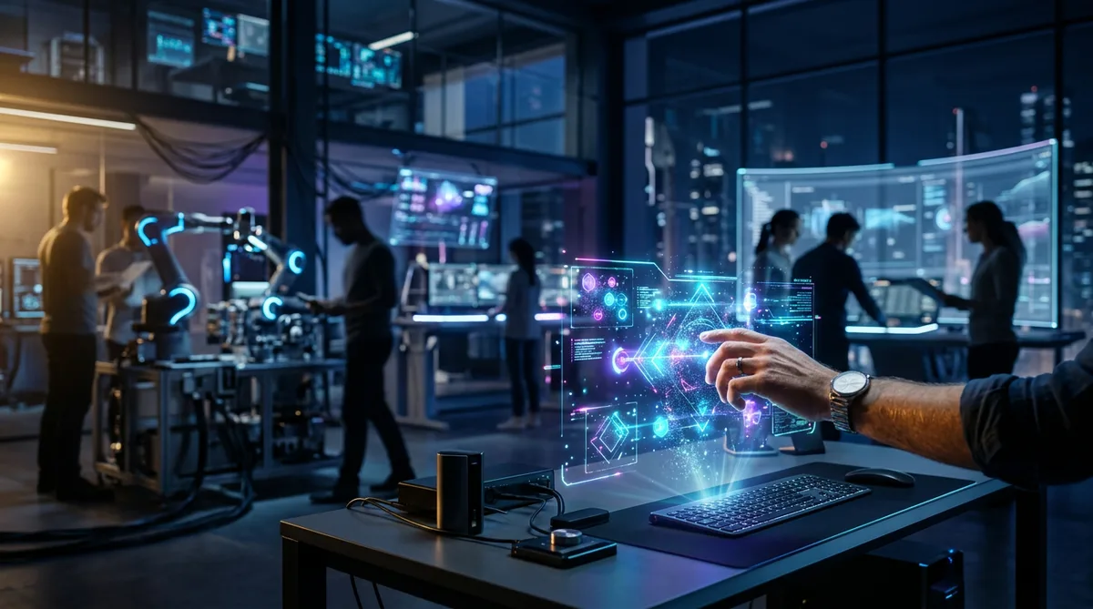 AI стартъпи 2026 — колаж от 10 AI стартъпа, които променят индустрията през 2026 — логотипи и визуализации