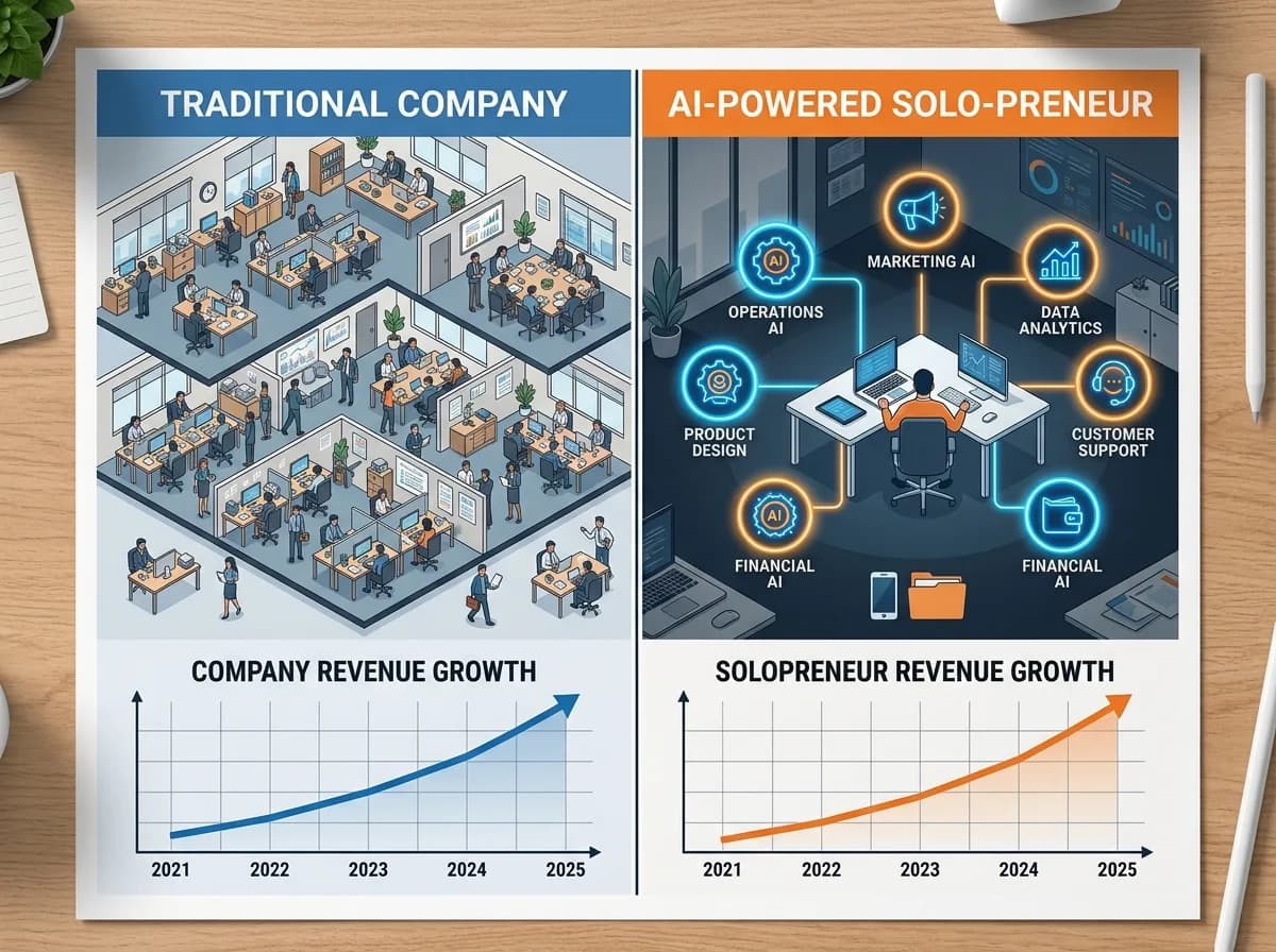 Alibaba Accio Work AI агент — сравнение на традиционна компания срещу solo предприемач с AI