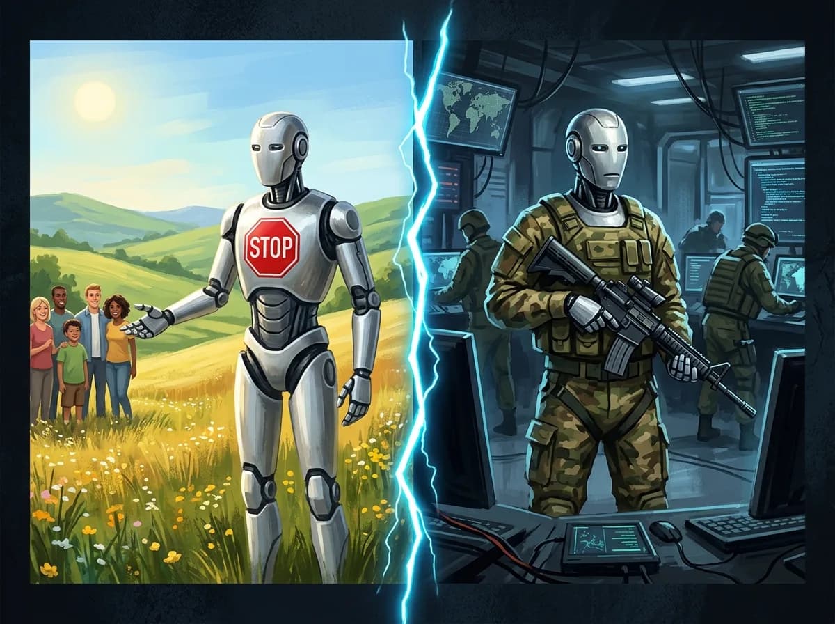 Anthropic Пентагон дело — AI робот разделен между мирна и военна употреба