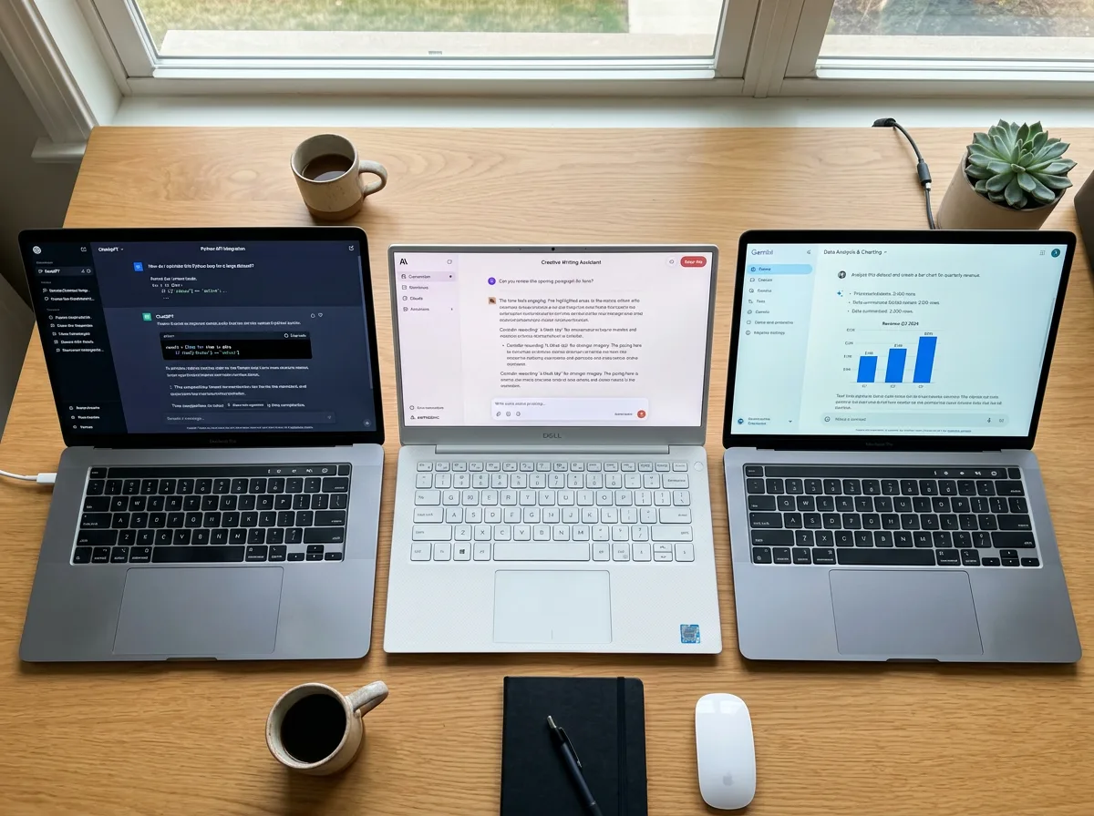 Ръководство за начинаещи — как да изберете между ChatGPT, Claude и Gemini за вашите нужди