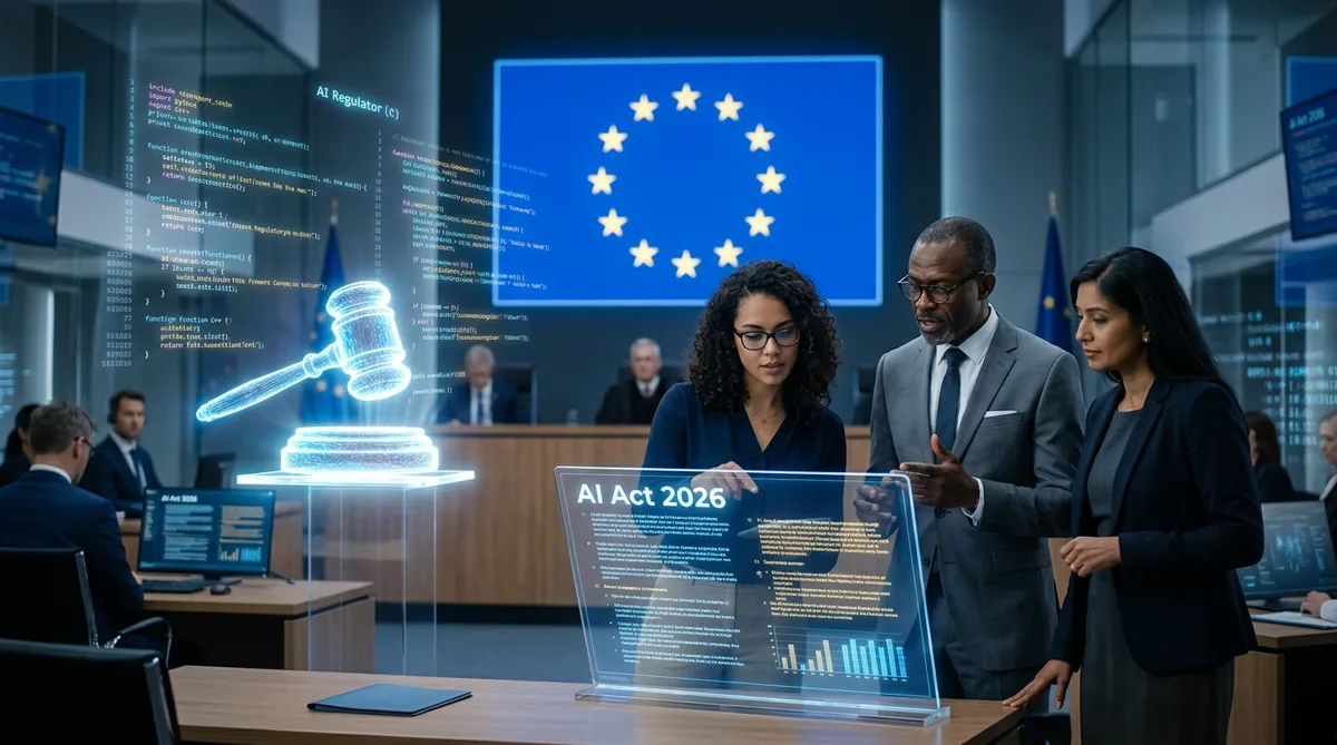 EU AI Act регулация — визуализация на правилата за AI в Европейския съюз и България