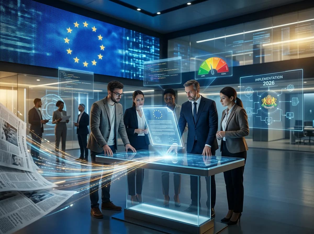 EU AI Act четири нива на риск — забранени практики, висок риск, ограничен и минимален