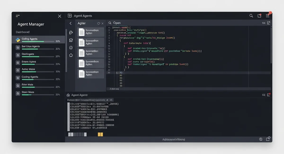Google Antigravity Manager Surface с множество AI агенти работещи паралелно