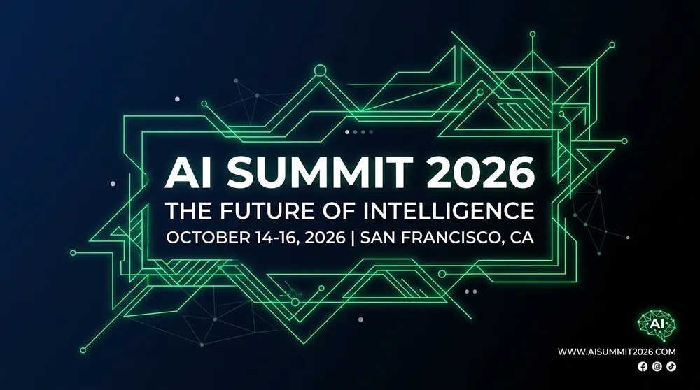 Nano Banana 2 примерен резултат — маркетингов банер AI SUMMIT 2026