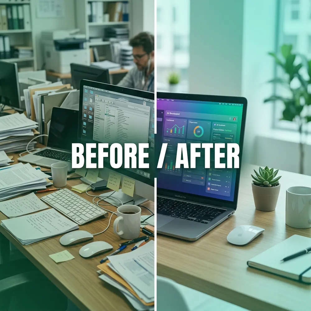 Nano Banana 2 примерен резултат — Instagram пост before/after