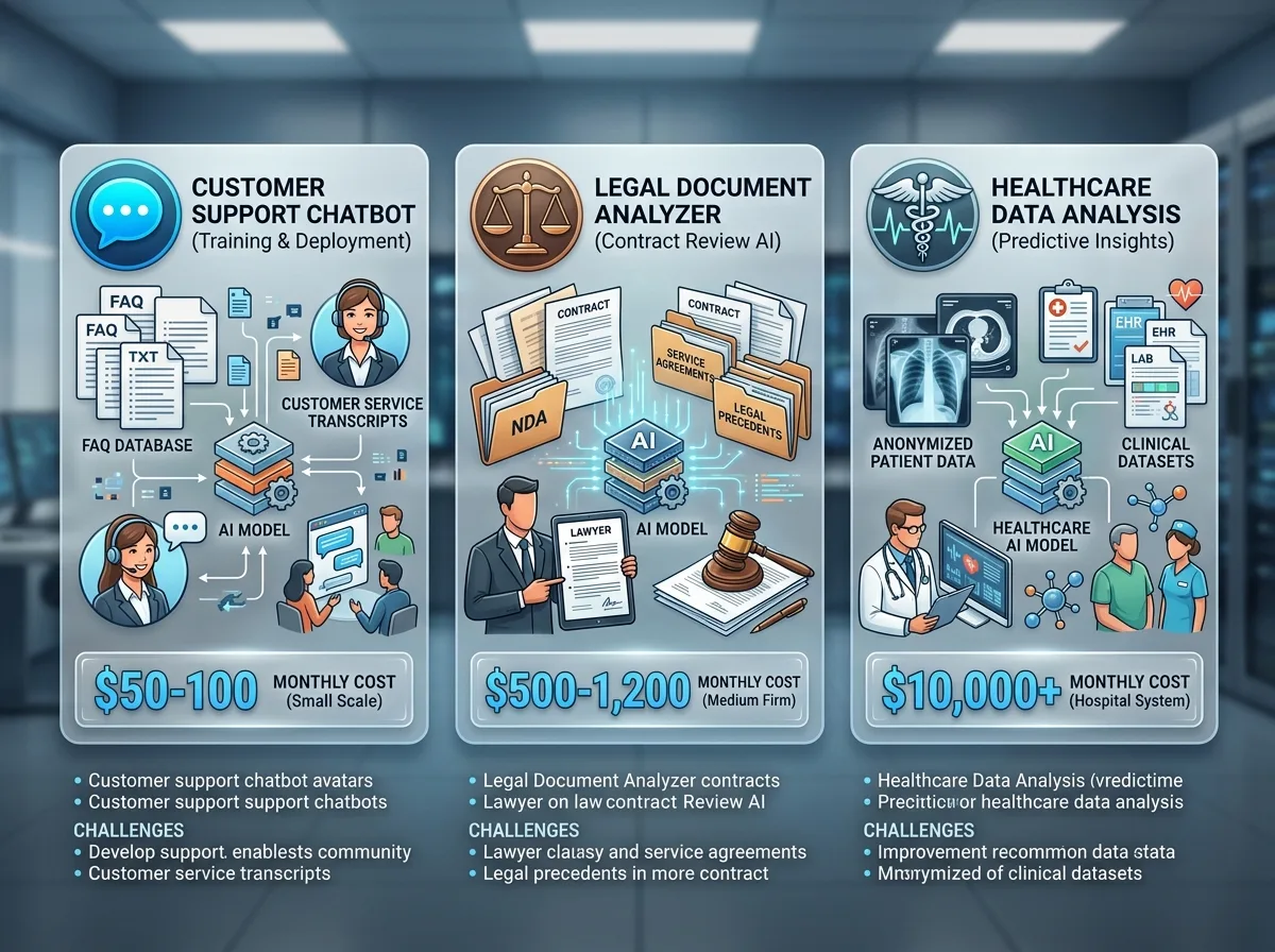 обучаване на custom AI модел — графика с данни и тенденции