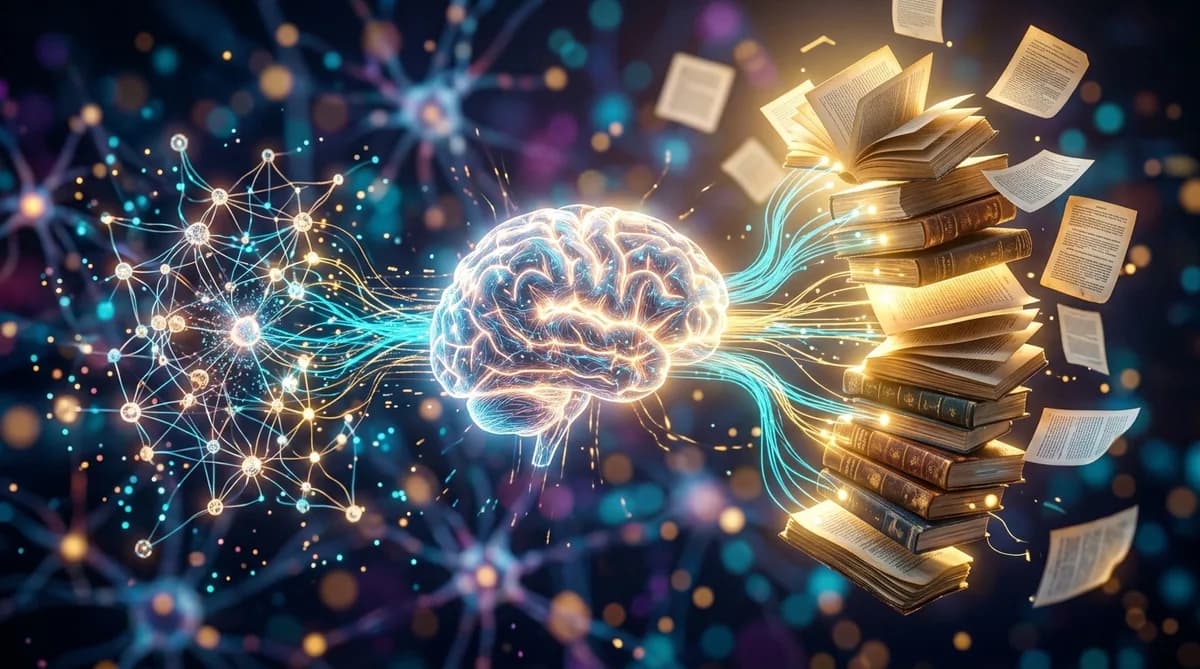 RAG — диаграма на retrieval-augmented generation процеса с документи, vector database и LLM