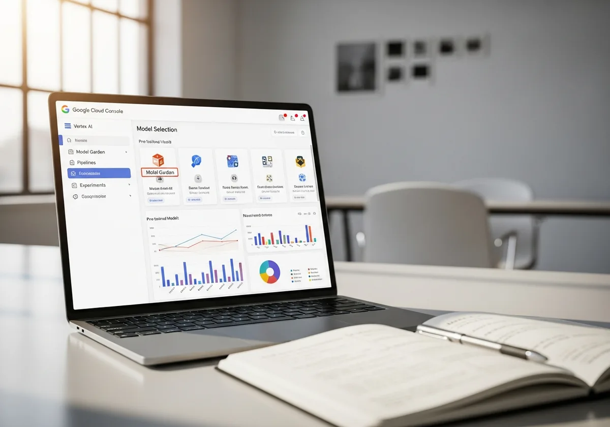 Vertex AI Studio навигация и Model Garden интерфейс в Google Cloud Console