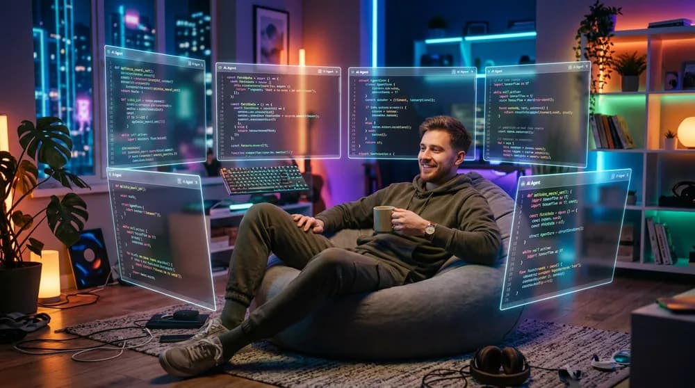 Vibe coding AI агенти програмиране визуализация 2026