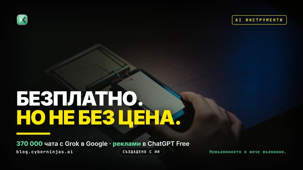 Безплатен изкуствен интелект: ръка посяга към телефон, оставен до капан за мишки под прожектор