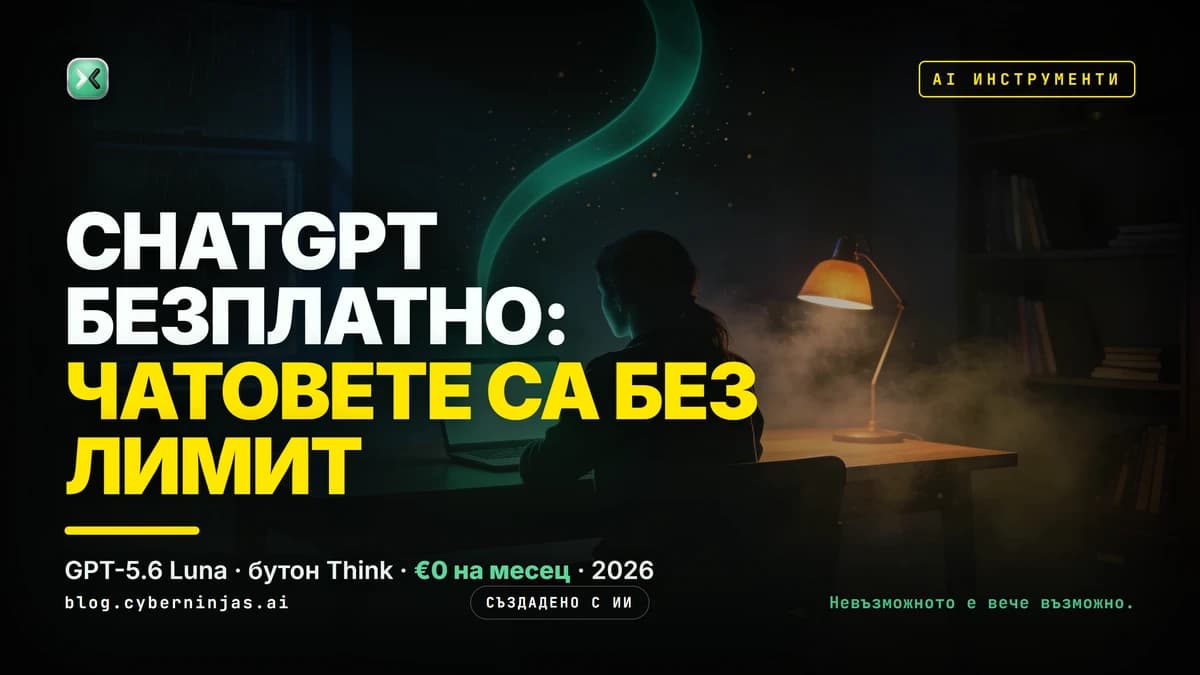 ChatGPT безплатно 2026 — неограничени чатове и реалните лимити на безплатния план