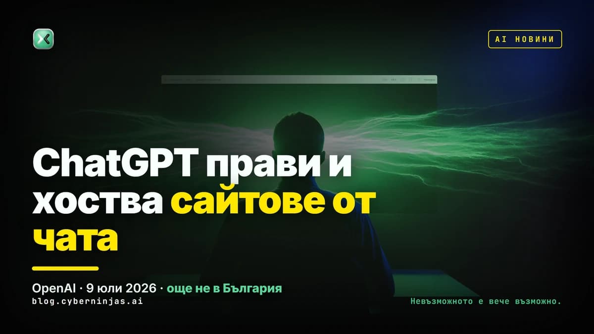 ChatGPT Sites на екран — как AI прави и хоства сайтове директно от чата