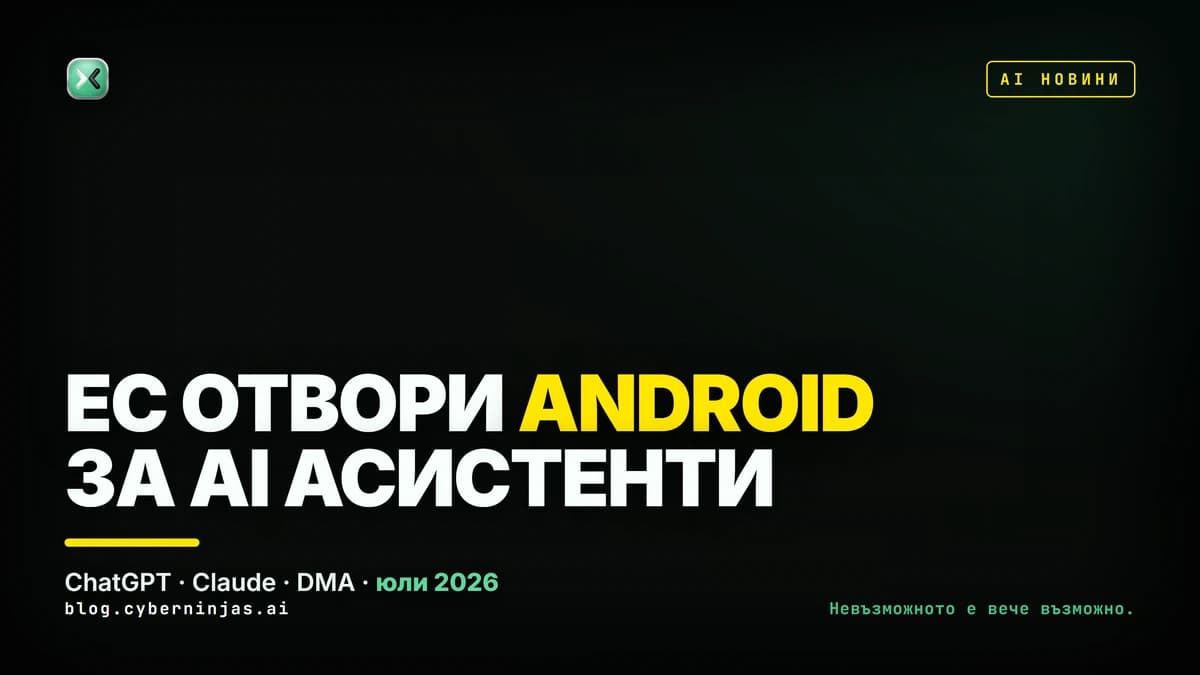Android за AI асистенти — ЕС отваря системата за ChatGPT и Claude