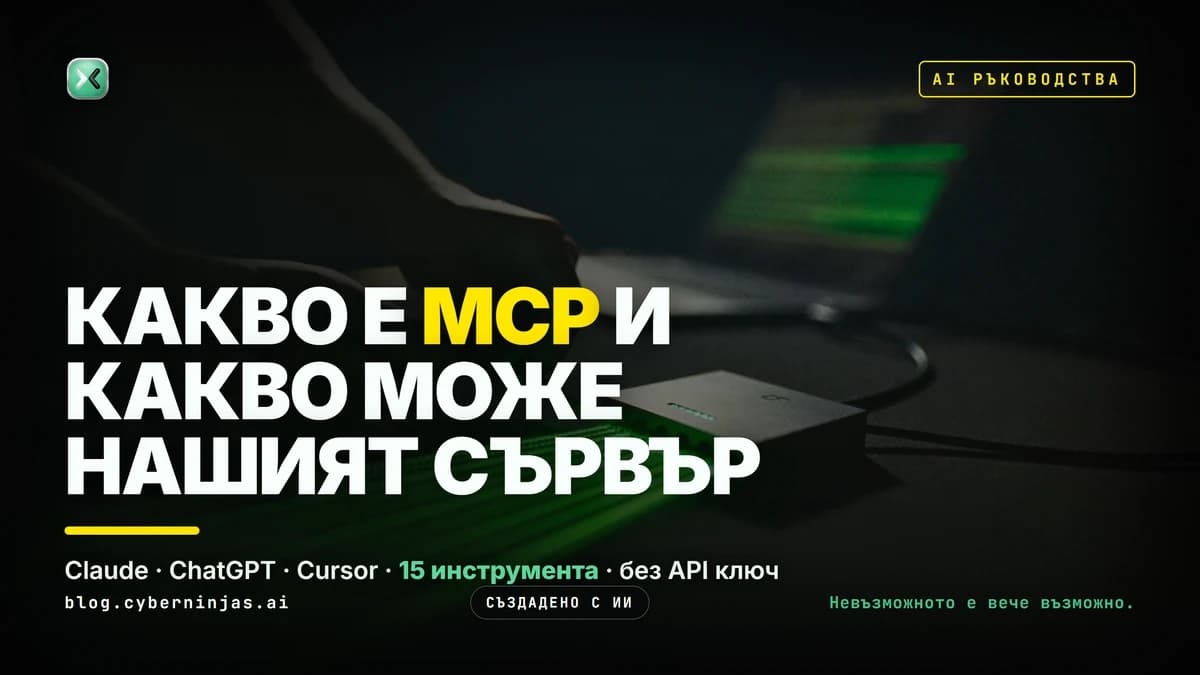 MCP сървър на CyberNinjas — AI агент в чата свързан с генератори на изображения и видео
