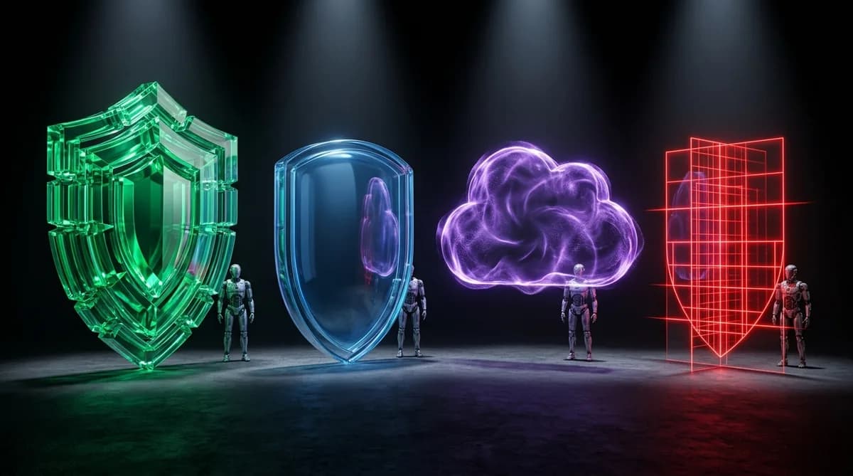 NVIDIA NemoClaw сравнение — диаграма на security модели на NemoClaw, NanoClaw и Microsoft Foundry