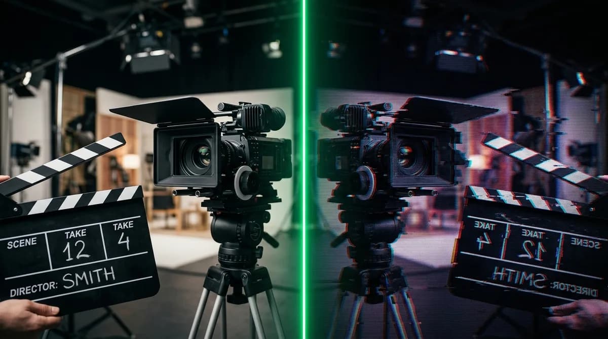 Sora deepfake проблеми — разделен екран между легитимно AI видео и deepfake съдържание