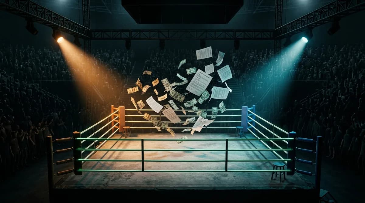 OpenAI vs Anthropic конкуренция — боксов ринг с корпоративни документи и enterprise AI договори