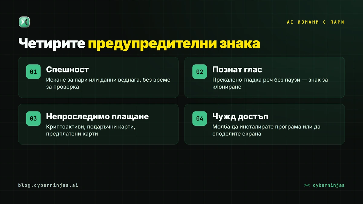 AI измами с пари — предупредителните знаци при неочаквано обаждане с клониран глас