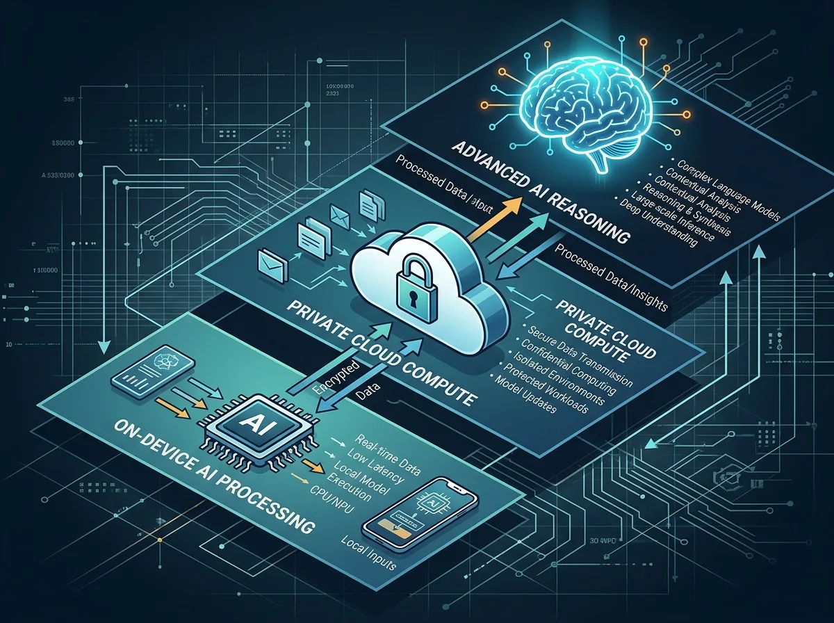 Apple WWDC 2026 AI — тристепенна архитектура on-device, Private Cloud и Gemini