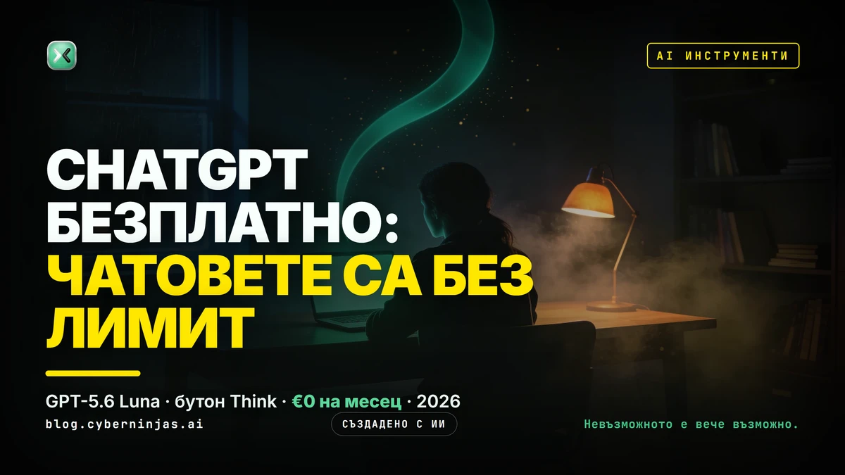 ChatGPT безплатно 2026 — неограничени чатове и реалните лимити на безплатния план