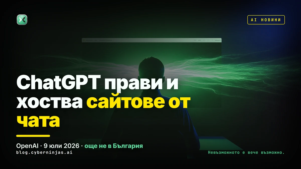 ChatGPT Sites на екран — как AI прави и хоства сайтове директно от чата