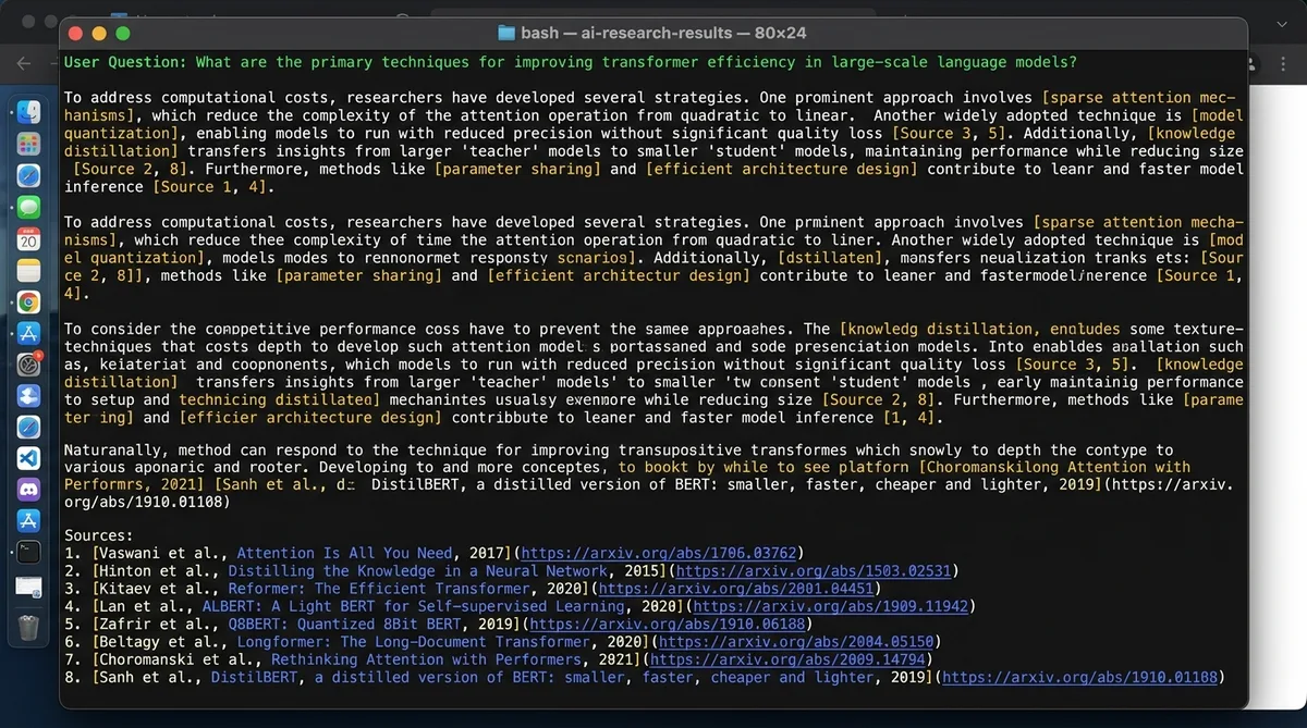 Claude Code MCP research output — citation-backed отговори с numbered references от източници