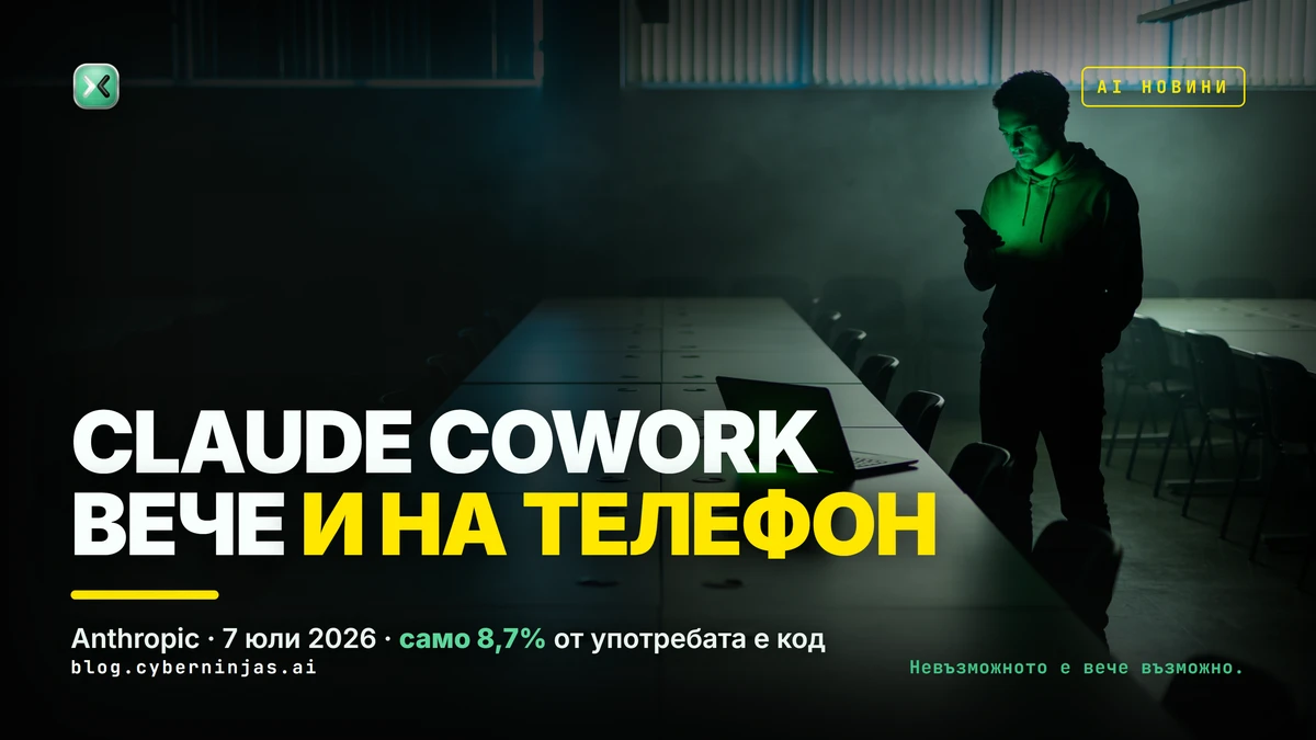 Claude Cowork на телефон и лаптоп — AI агент, който довършва офисната работа в облака