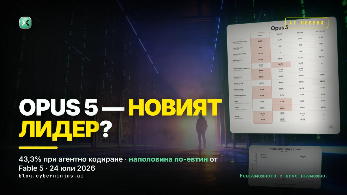 Claude Opus 5 и резултатите му от бенчмарковете на Anthropic срещу Fable 5 и GPT-5.6 Sol