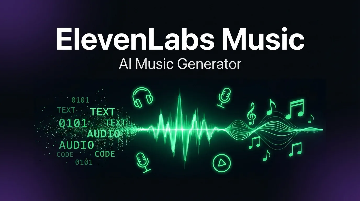 ElevenMusic интерфейс — AI музикален генератор от ElevenLabs с промпт и генерирани песни