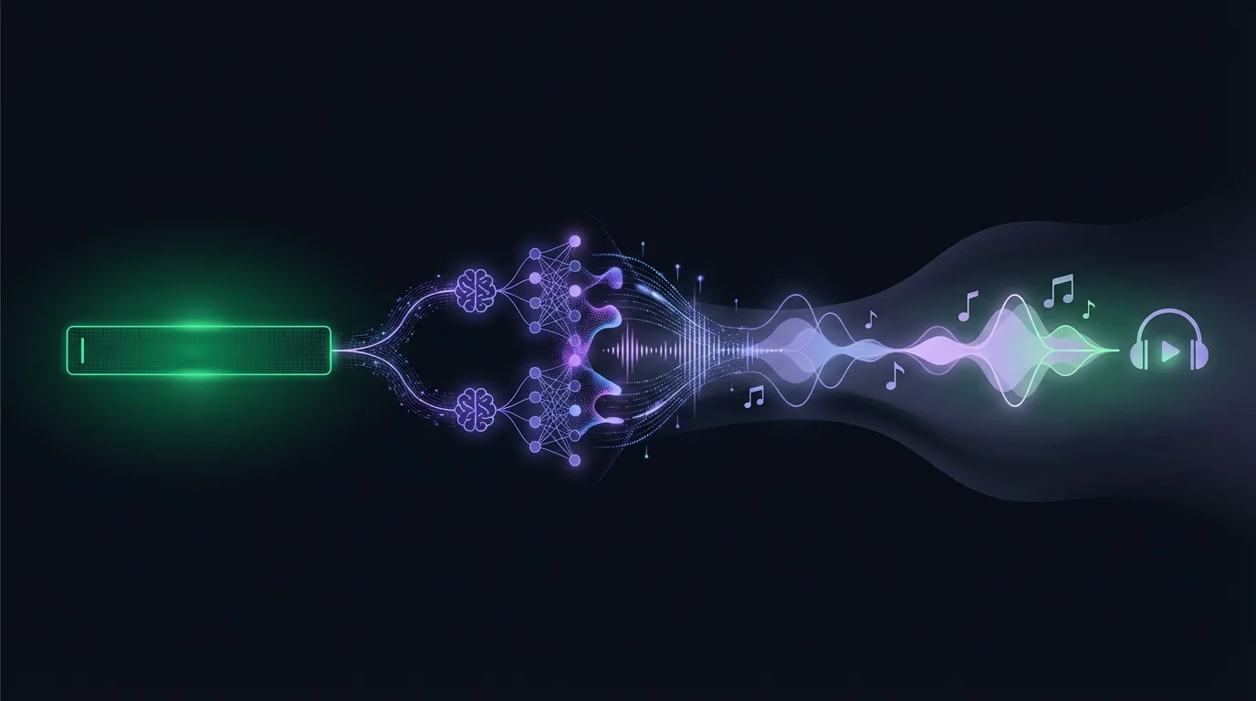 ElevenMusic процес на AI генериране на музика — от текстов промпт до готова песен