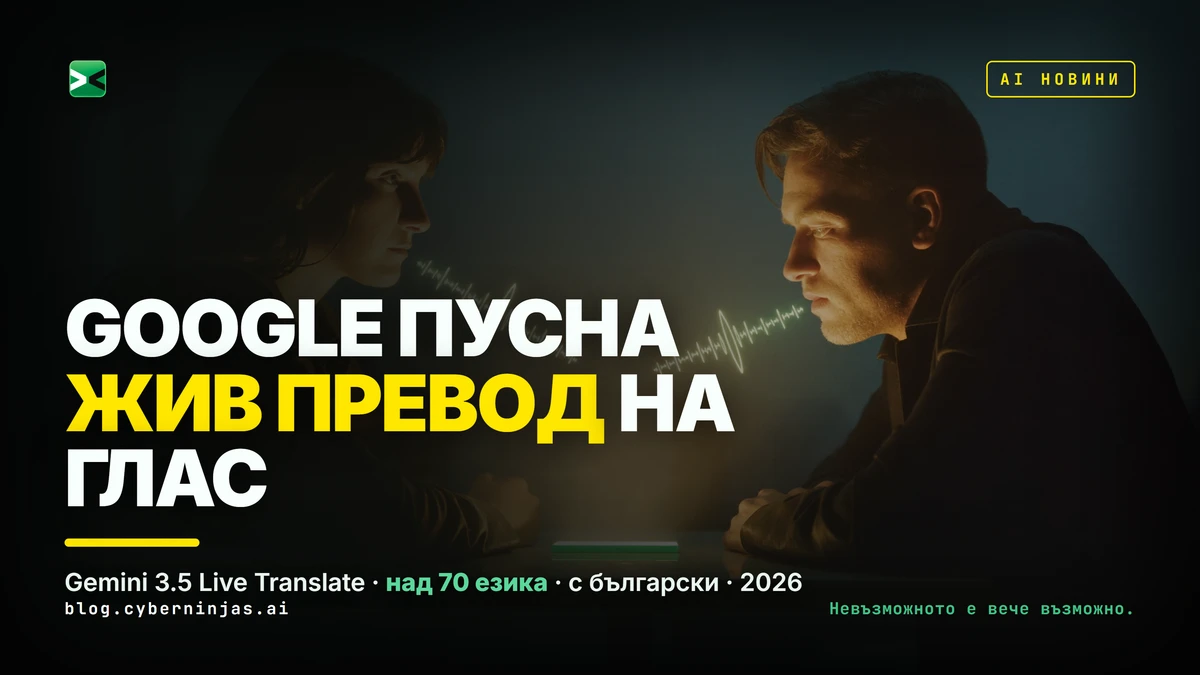 Gemini 3.5 Live Translate превежда реч на глас в реално време на над 70 езика в приложението Google Translate