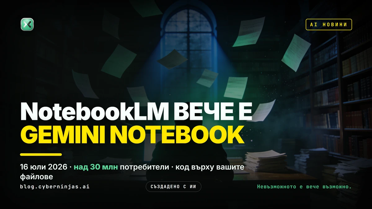 Gemini Notebook — новото име на NotebookLM и вграденият в него облачен компютър