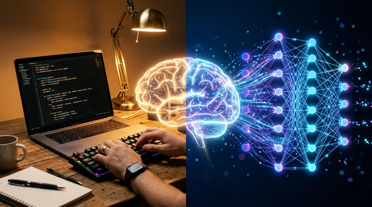 обучаване на custom AI модел — диаграма на fine-tuning процеса с данни, модел и резултати