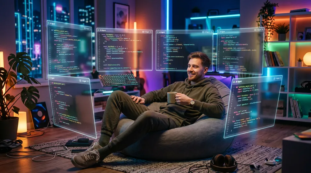 Vibe coding AI агенти програмиране визуализация 2026